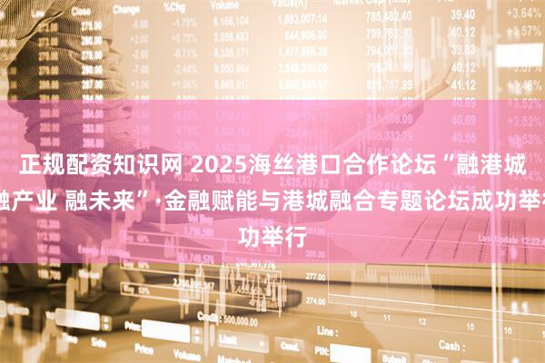 正规配资知识网 2025海丝港口合作论坛“融港城 融产业 融未来”·金融赋能与港城融合专题论坛成功举行